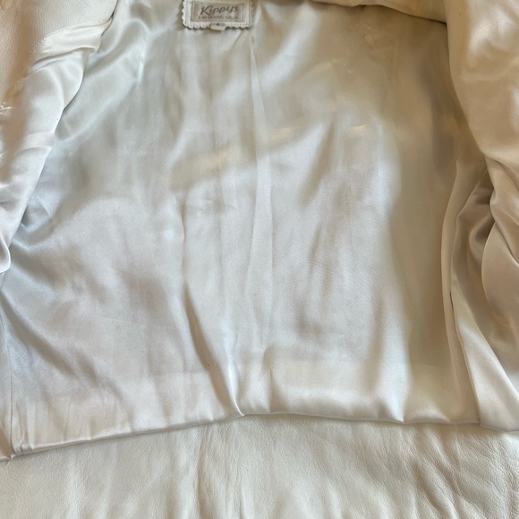 Kippy's Women's Jacket White 100% Leather BLING Size 8 - Picture 14 of 15